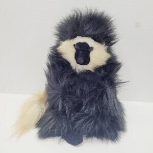 Colobus Black & White Monkey Hand Puppet 16" Full Body Plush Cascade Toy